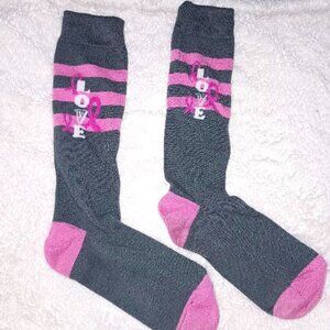 ❤️4 for $20 Breast Cancer Awareness Basketball Sports Socks Love 5-10 Sox